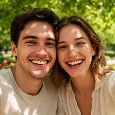 Originele foto van een gelukkig stel