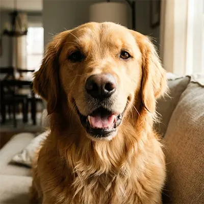 Originele foto van een golden retriever